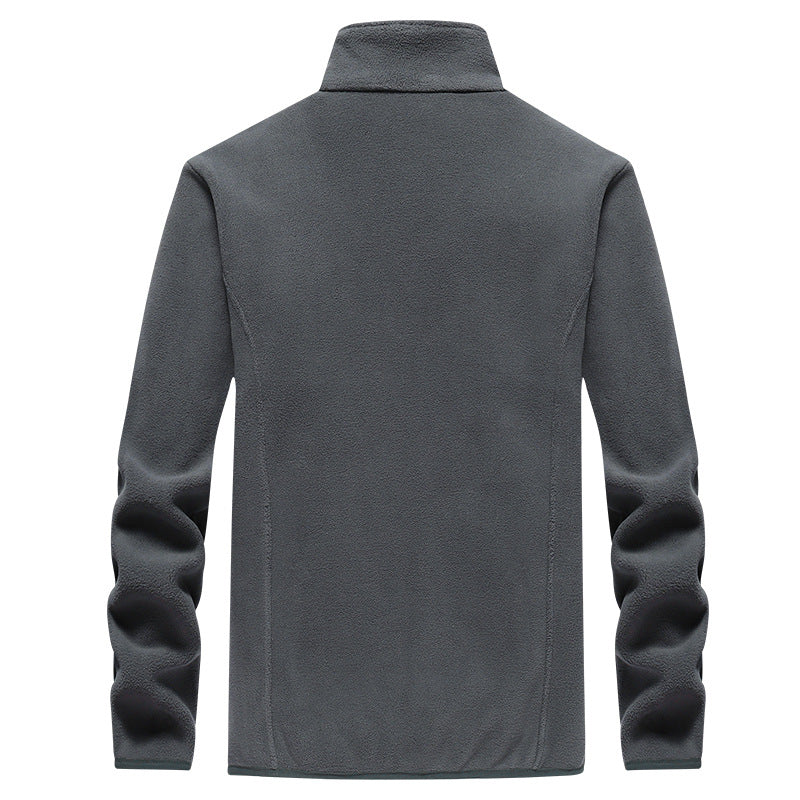 Herren Fleecejacke mit Stehkragen, durchgehendem Reißverschluss & Eingrifftaschen Nord Taschen