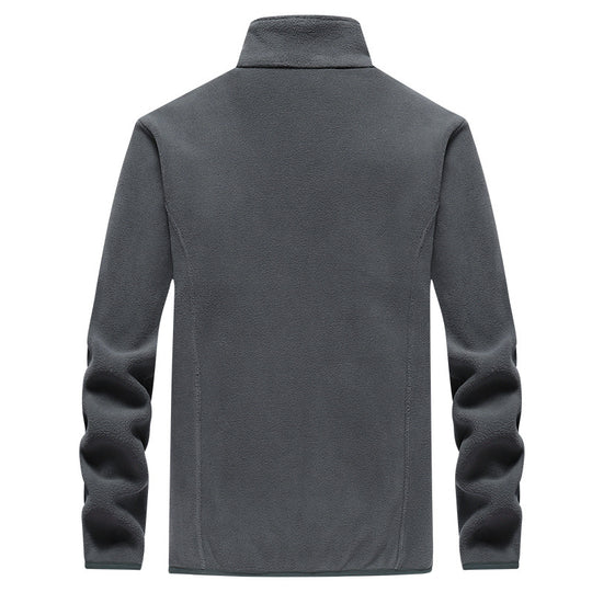 Herren Fleecejacke mit Stehkragen, durchgehendem Reißverschluss & Eingrifftaschen Nord Taschen