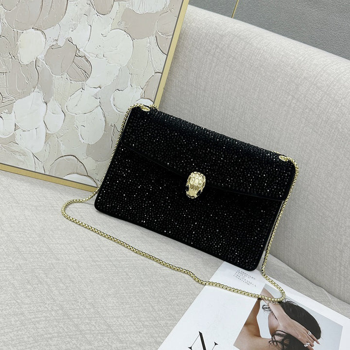 Damen Clutch mit funkelndem Strass Nord Taschen