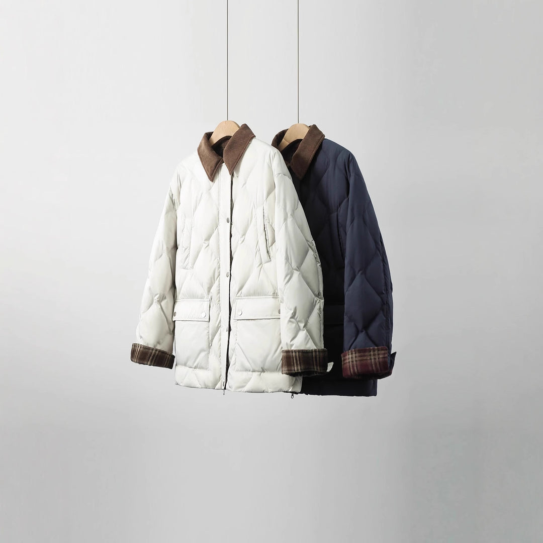 Damen Steppjacke mit karierten Akzenten Nord Taschen