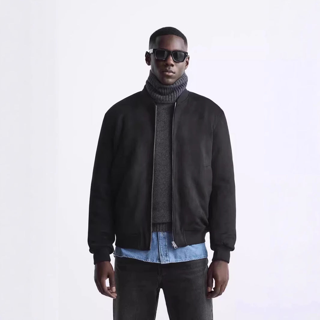 Herren Kurzblouson im minimalistischen Bomberstil mit geripptem Saum Nord Taschen