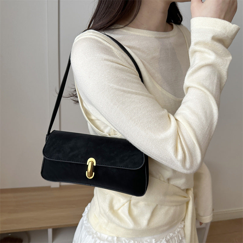 Damen elegante Umhängetasche mit strukturiertem Design und goldener Schnalle Nord Taschen