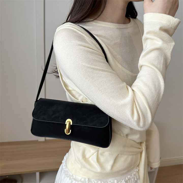 Damen elegante Umhängetasche mit strukturiertem Design und goldener Schnalle Nord Taschen
