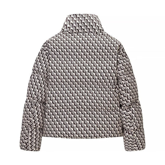 Damen Steppjacke mit hohem Kragen und grafischem Jacquardmuster Nord Taschen