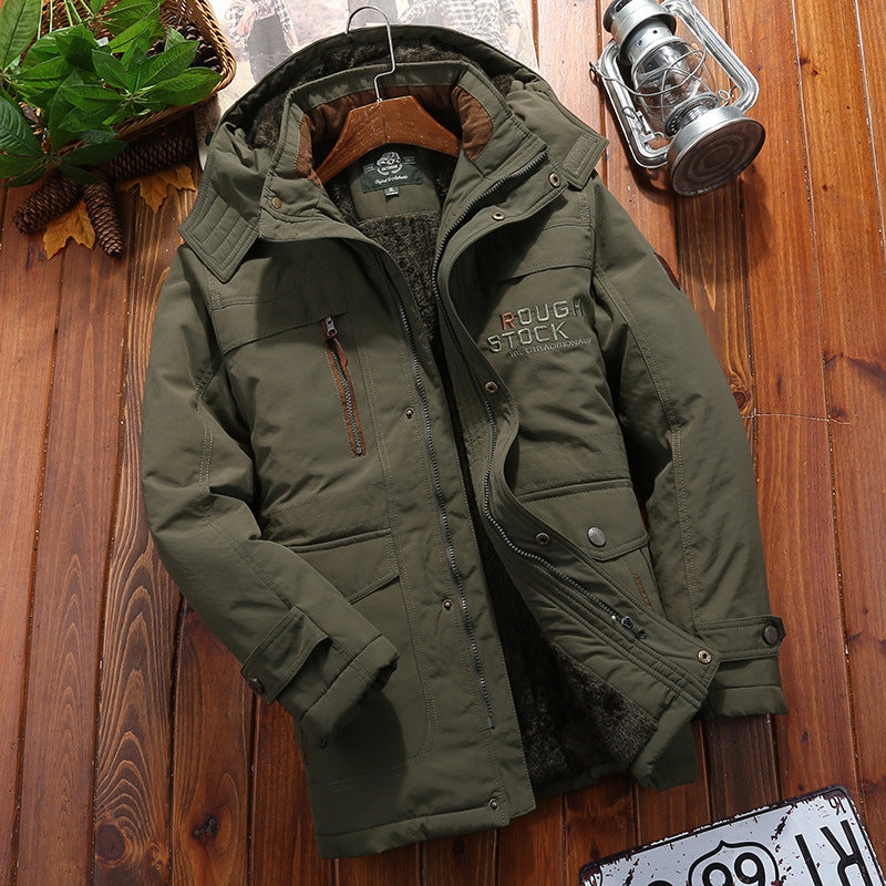 Herren Wetterfeste Fleecejacke mit abnehmbarer Kapuze Nord Taschen
