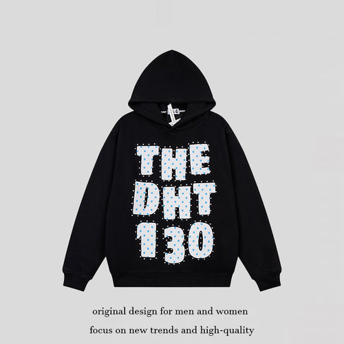 Unisex Oversize-Kapuzenpullover mit Statement-Print und Polka‑Dot-Applikation Nord Taschen