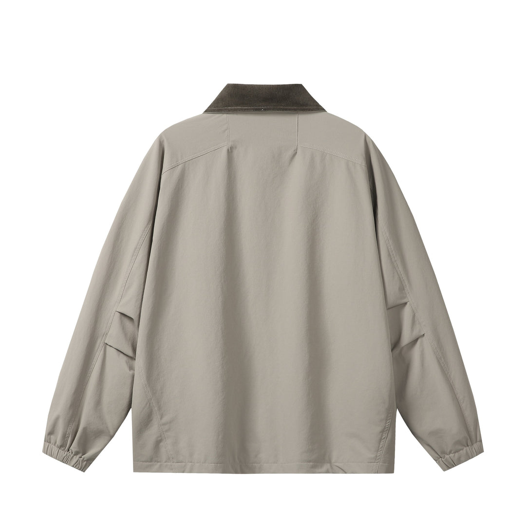 Unisex Kurz geschnittener Boxy-Blouson mit Cordkragen, Reißverschluss und Utility-Pattentaschen Nord Taschen