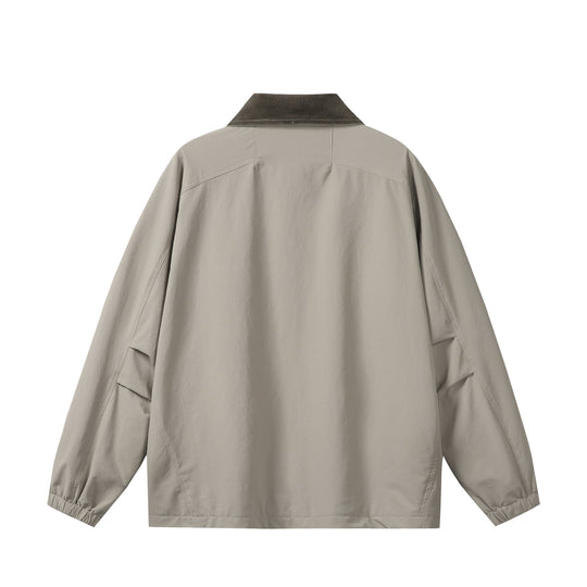 Unisex Kurz geschnittener Boxy-Blouson mit Cordkragen, Reißverschluss und Utility-Pattentaschen Nord Taschen