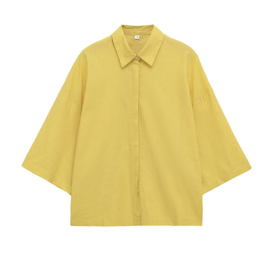 Damen Oversized-Hemdbluse mit kastiger Silhouette und Fledermausärmeln Nord Taschen