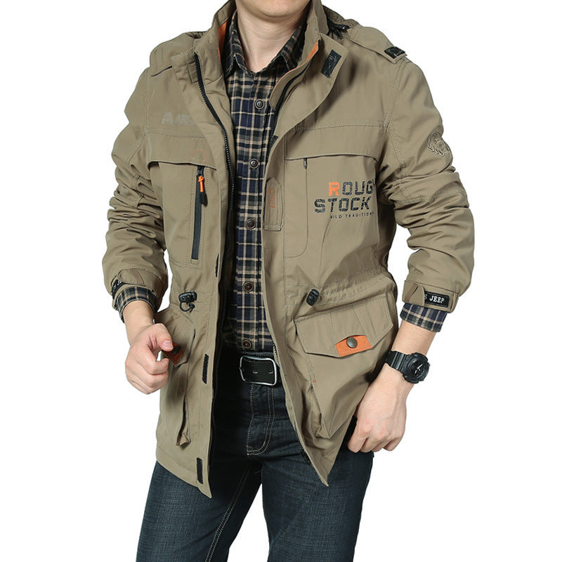 Herren  leichte winddichte Fieldjacke mit atmungsaktivem Meshinnenfutter, zahlreichen Reißverschluss- und Klappentaschen sowie verstellbaren Ärmelmanschetten Nord Taschen