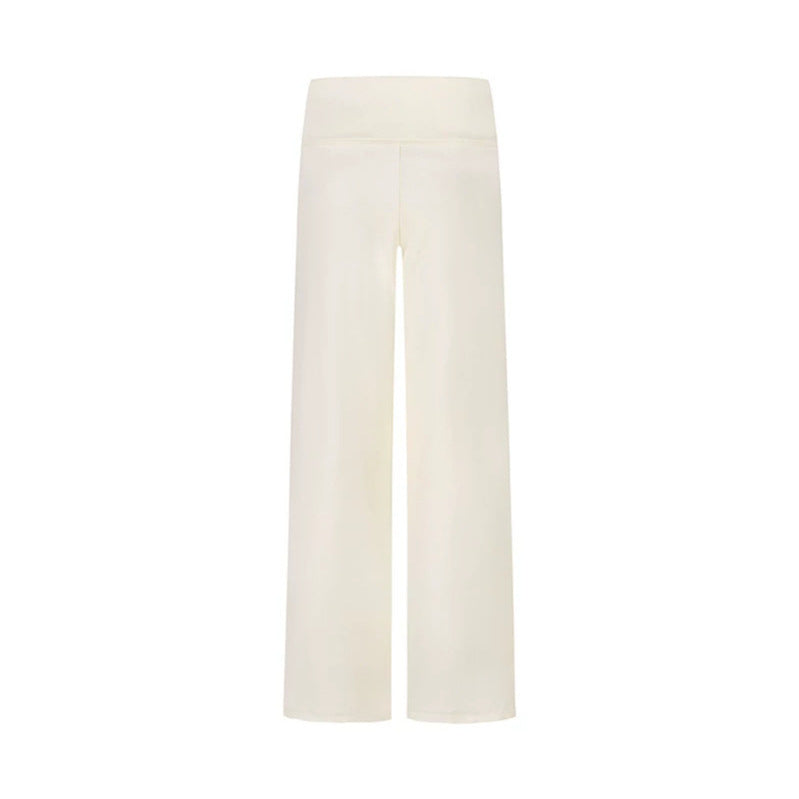 Damen Palazzo-Fleece-Hose mit hohem Komfortbund und fließendem Wide‑Leg-Schnitt Nord Taschen