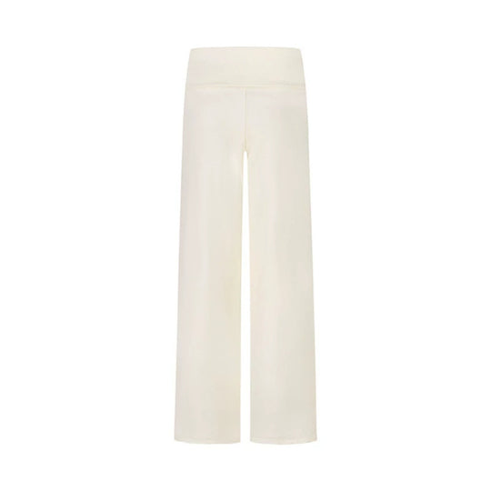 Damen Palazzo-Fleece-Hose mit hohem Komfortbund und fließendem Wide‑Leg-Schnitt Nord Taschen
