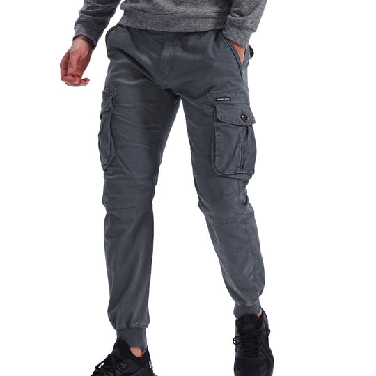 Herren Cargo-Jogginghose mit Multifunktionstaschen, elastischen Bündchen und tapered Fit Nord Taschen