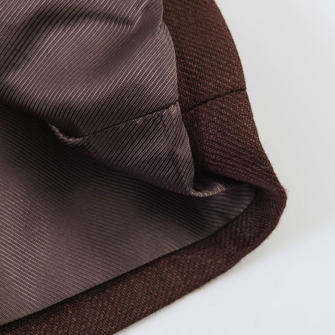 Damen Doppelreihiger Leinenblazer mit Peak-Revers und aufgesetzten Pattentaschen Nord Taschen