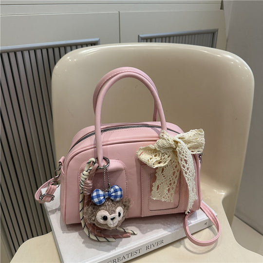 Damen Mini-Handtasche mit verspieltem Tiermotiv und charmantem Anhänger Nord Taschen