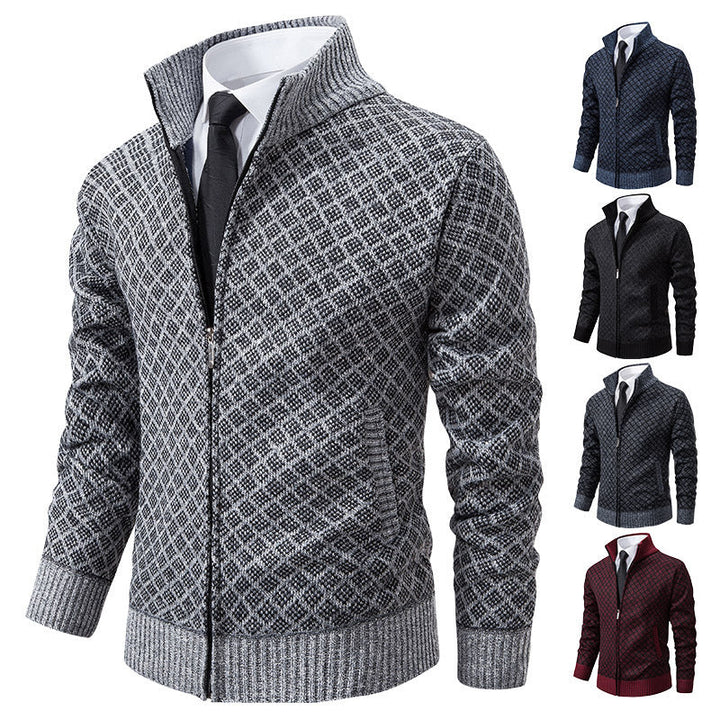 Herren stilvolle Strickjacke mit hochwertigem Zipper Nord Taschen