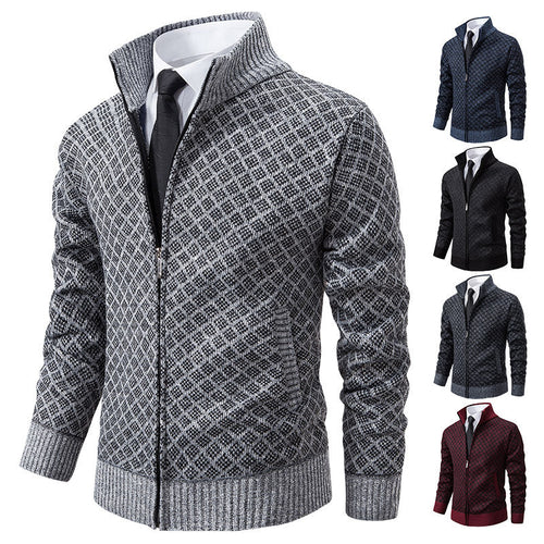Herren stilvolle Strickjacke mit hochwertigem Zipper Nord Taschen