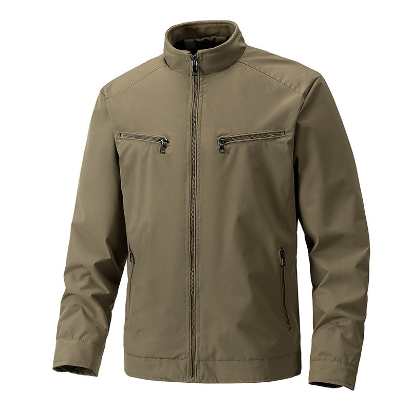 Herren Softshell-Outdoorjacke mit Stehkragen wasserabweisend und vier Reißverschlusstaschen Nord Taschen