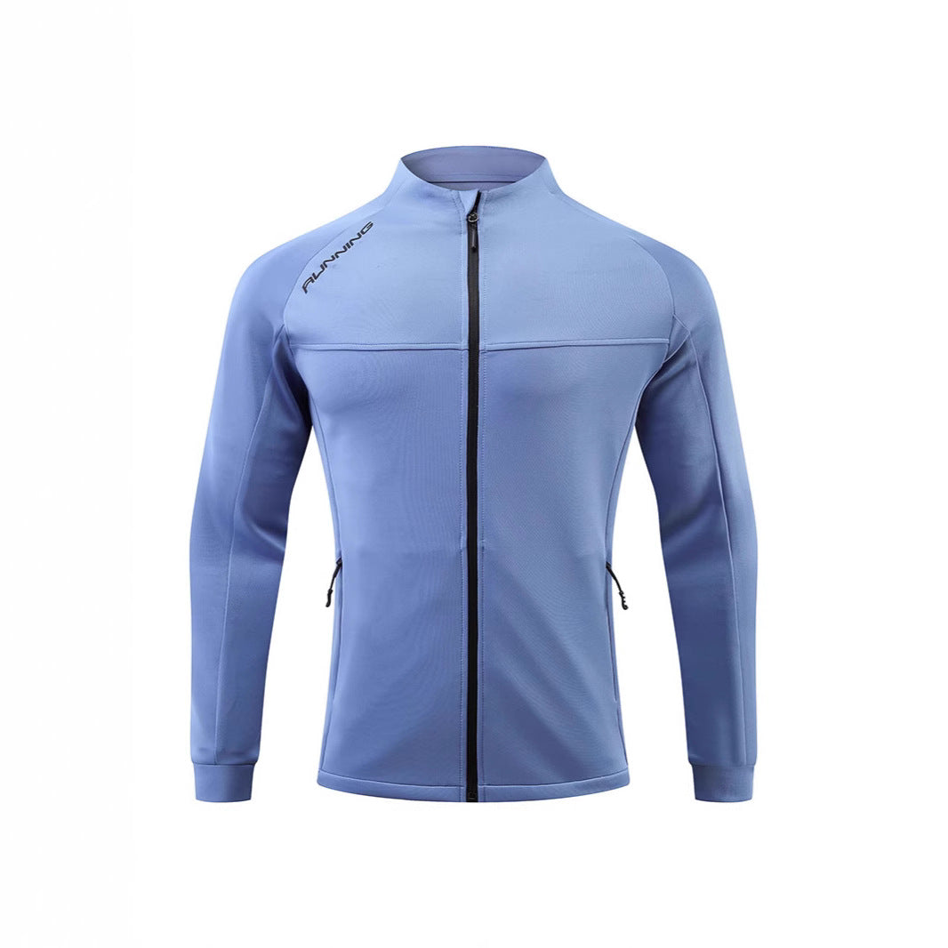 Herren Lauf-Trainingsjacke mit windabweisendem Stretch, Slim-Fit und Reißverschlusstaschen Nord Taschen