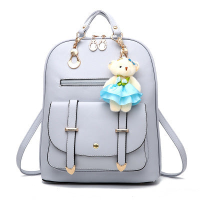 Damen Rucksackhandtasche mit verspieltem Teddy-Anhänger Nord Taschen