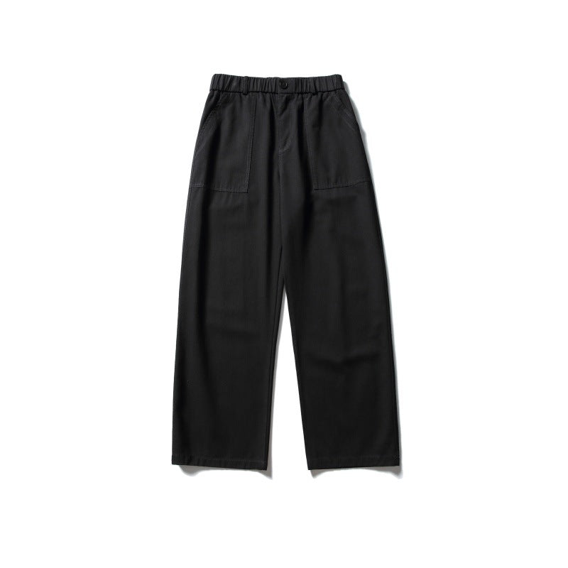 Damen Weite Utility-Cargohose mit elastischem Bund und aufgesetzten Fronttaschen Nord Taschen