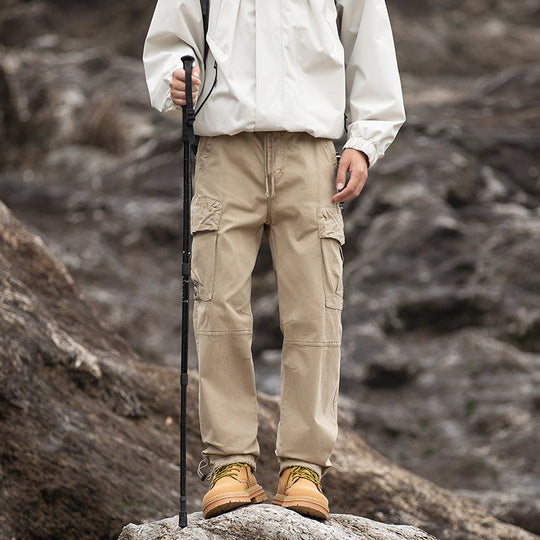 Herren Outdoor-Cargo-Hose mit verstellbarem Tunnelzugbund, Knieverstärkung und Mehrfachtaschen Nord Taschen