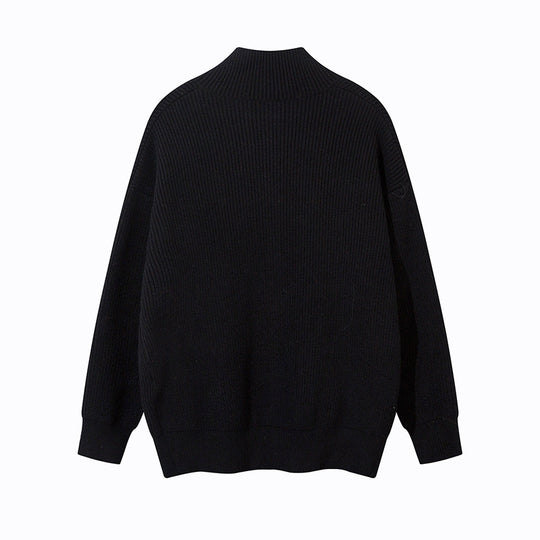 Unisex Oversize-Strickjacke mit Stehkragen und durchgehender Knopfleiste Nord Taschen