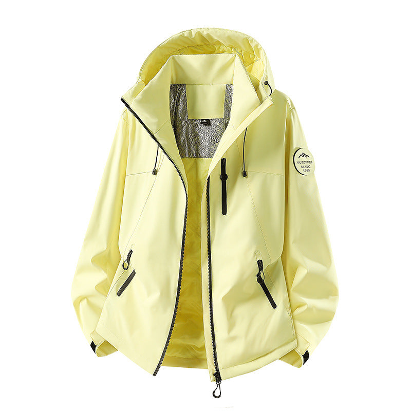 Herren Wasserabweisende Softshelljacke mit Kapuze und Reißverschlusstaschen Nord Taschen