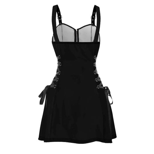 Damen Designer Kleid mit einzigartigem grafischen Muster und verstellbaren Trägern Nord Taschen