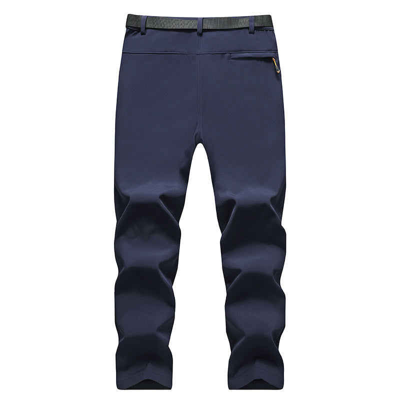 Herren Softshell-Outdoorhose mit integriertem Gürtel, knievorformten Verstärkungen und Reißverschlusstaschen Nord Taschen