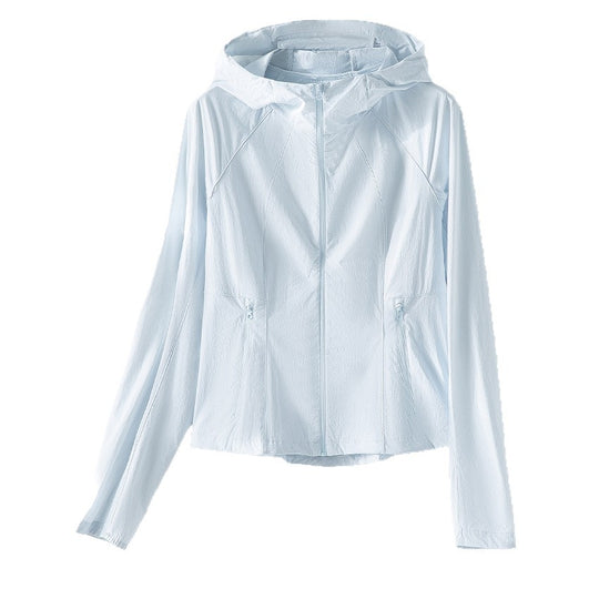 Damen Ultraleichte Kapuzen-Windjacke mit Raglanärmeln und Reißverschlusstaschen Nord Taschen