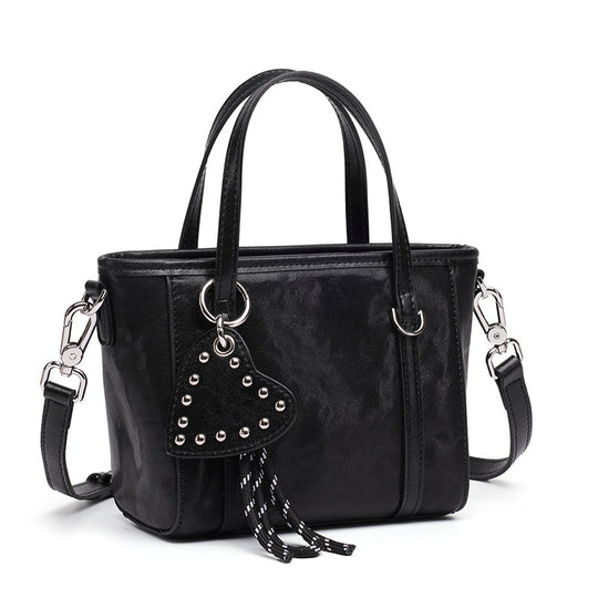 Damen modische Handtasche mit Herzanhänger und abnehmbarem Schulterriemen Nord Taschen