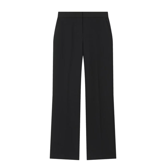 Damen weite Anzughose mit hoher Taille, Bügelfalte und elastischem Rückbund Nord Taschen