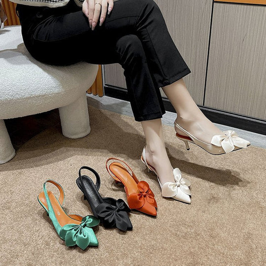 Damen elegante Slingback-Pumps mit Zierflügeln Nord Taschen