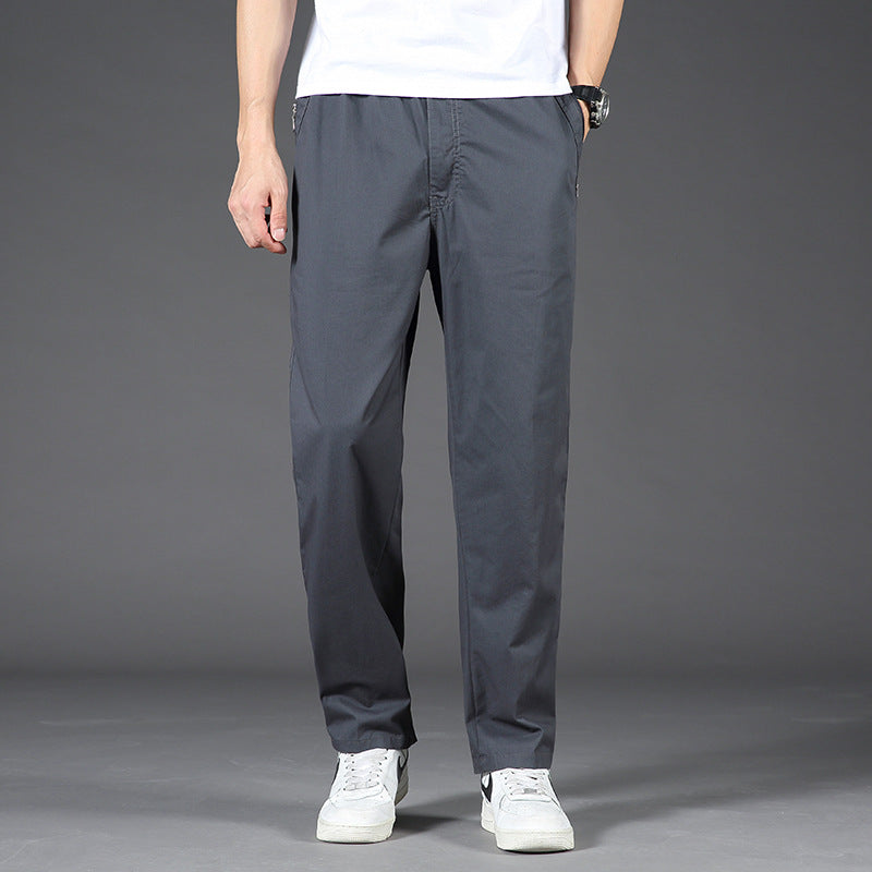 Herren Leichte Relaxed-Fit Chinohose mit elastischem Bund & geradem Bein Nord Taschen