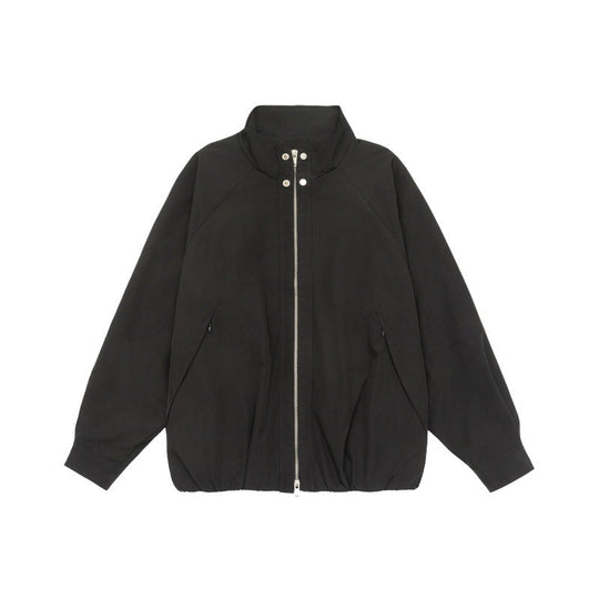 Damen Leichte Raglan-Bomberjacke mit Stehkragen und elastischem Saum Nord Taschen