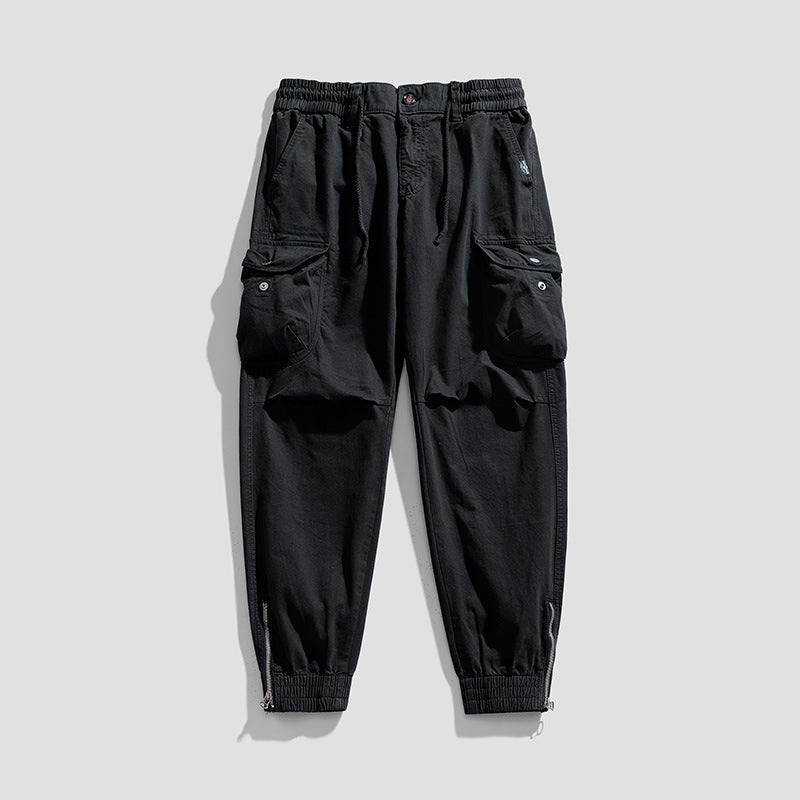 Herren Militärisch inspirierte Cargo-Joggerhose mit Tunnelzugbund und Klapp-Utility‑Taschen Nord Taschen