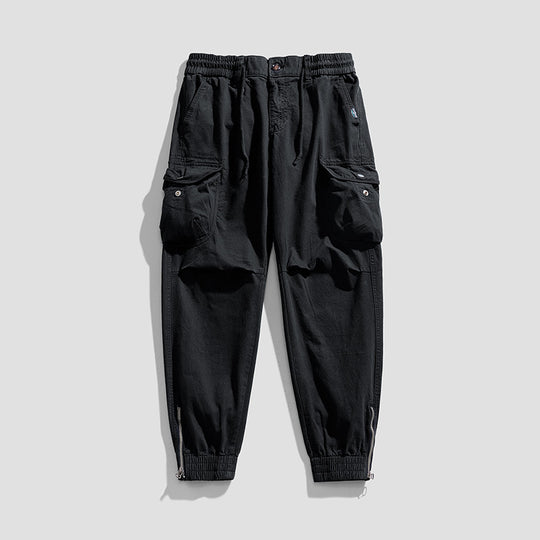 Herren Militärisch inspirierte Cargo-Joggerhose mit Tunnelzugbund und Klapp-Utility‑Taschen Nord Taschen