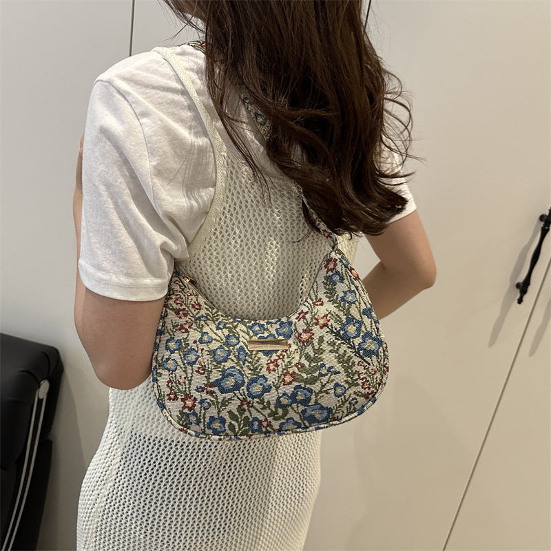 Damen Umhängetasche mit traditionellem Blumenmuster Nord Taschen