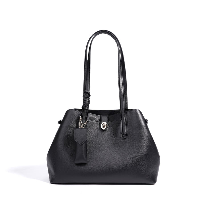 Damen stilvolle Handtasche mit strukturiertem Design und abnehmbarer Anhängertasche Nord Taschen