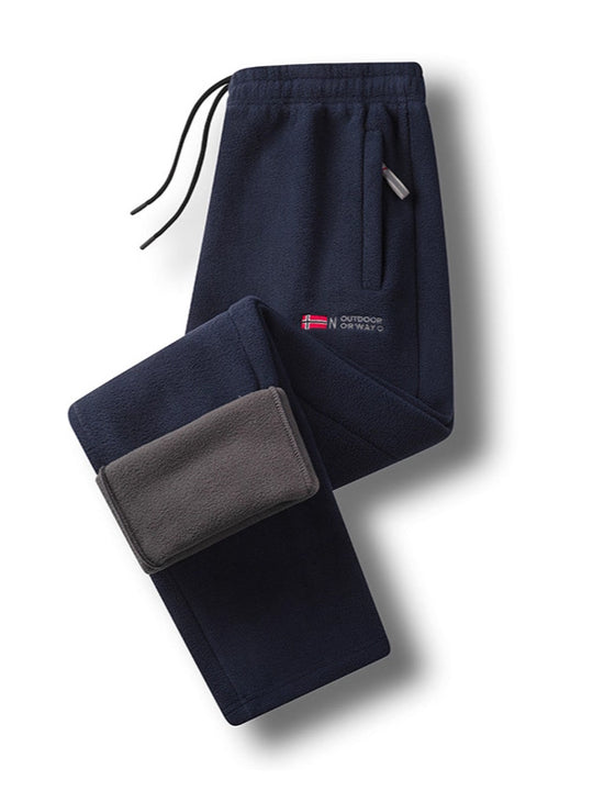 Damen Fleece-Thermohose mit elastischem Bund, Reißverschlusstaschen und weichem Innenfutter Nord Taschen