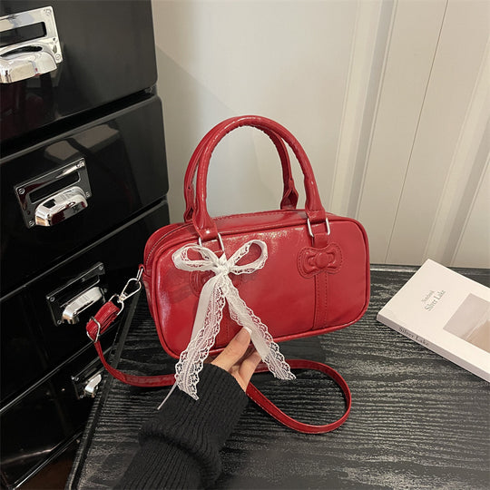 Damen elegante Umhängetasche mit Schleifenakzent Nord Taschen