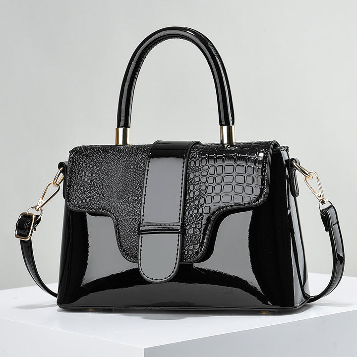 Damen Handtasche im raffinierten Krokodil-Look mit abnehmbarem Schultergurt Nord Taschen