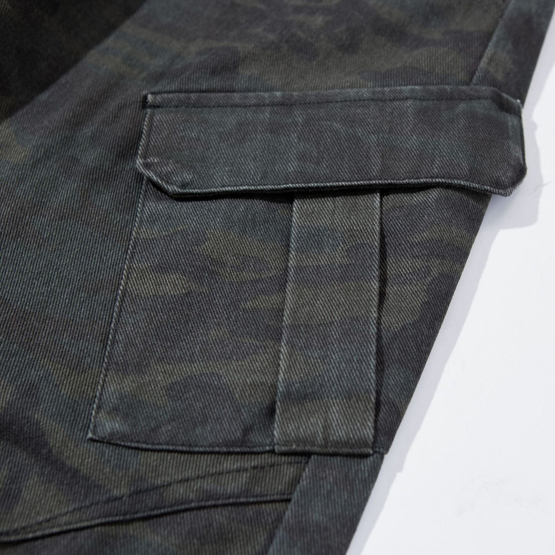 Damen Hochgeschnittene Cropped-Cargo-Hose im Utility‑Stil mit großen Klappentaschen Nord Taschen