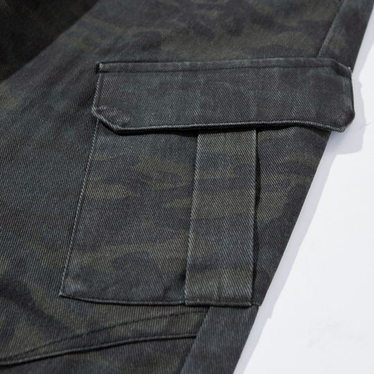 Damen Hochgeschnittene Cropped-Cargo-Hose im Utility‑Stil mit großen Klappentaschen Nord Taschen