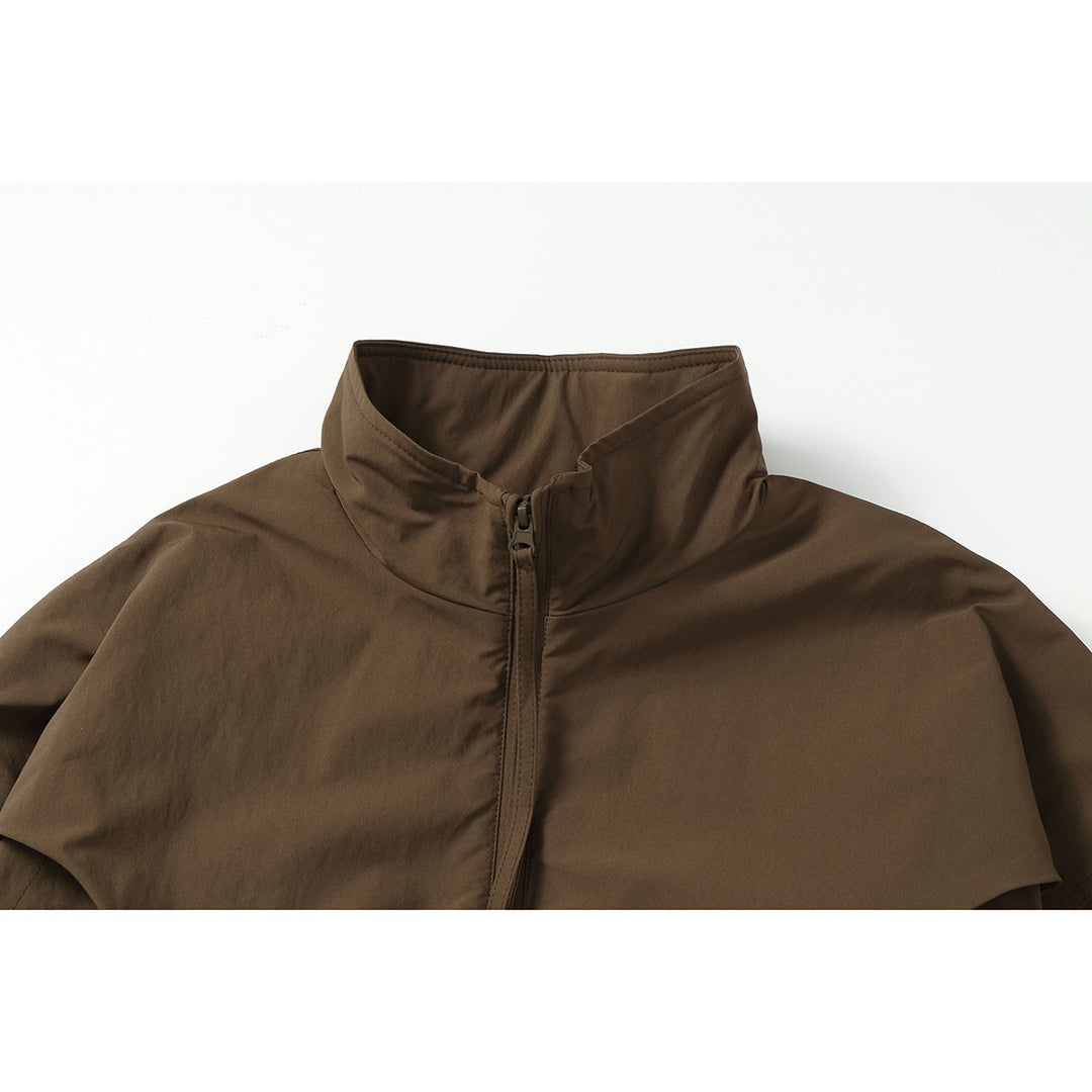 Unisex Kurz geschnittener Oversize-Boxy-Blouson mit hohem Stehkragen, geschwungener Taschenführung und elastischem Saum Nord Taschen