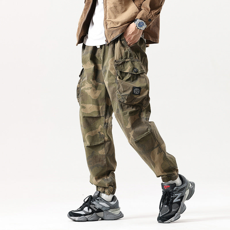 Herren Cargo-Joggerhose mit verstärkten Knien, Multifunktions-Taschen und Kordelbund Nord Taschen