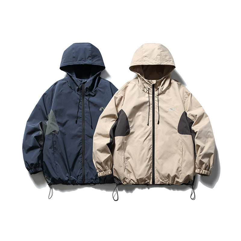 Unisex Technische Kapuzen-Überjacke im Boxy-Schnitt mit Kordelzugsaum Nord Taschen