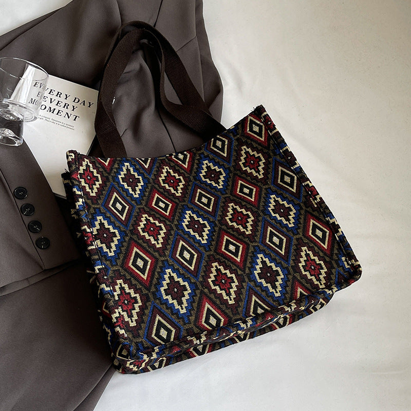 Damen Tragetasche mit modernem Ethnolook und robustem Innenfutter Nord Taschen