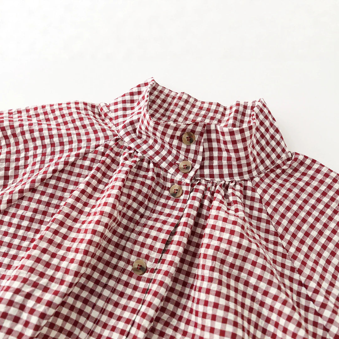 Damen Kariertes Oversize-Blouson mit Tunnelzug und Stehkragen Nord Taschen